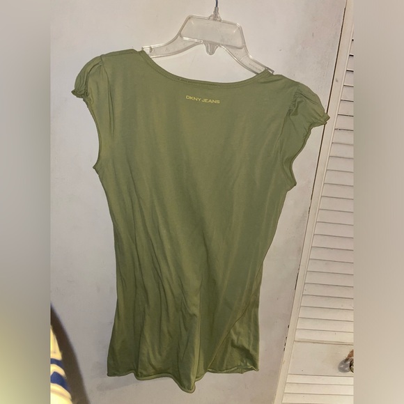 DKNY Jeans Petites green tank top shirt y2k - Picture 2 of 3
